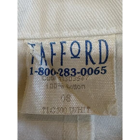 Lot Of 3 White TAFFORD Sz 8 Lab Coats 4 Front Buttons 3 Pockets Button Back Tie - Picture 7 of 9